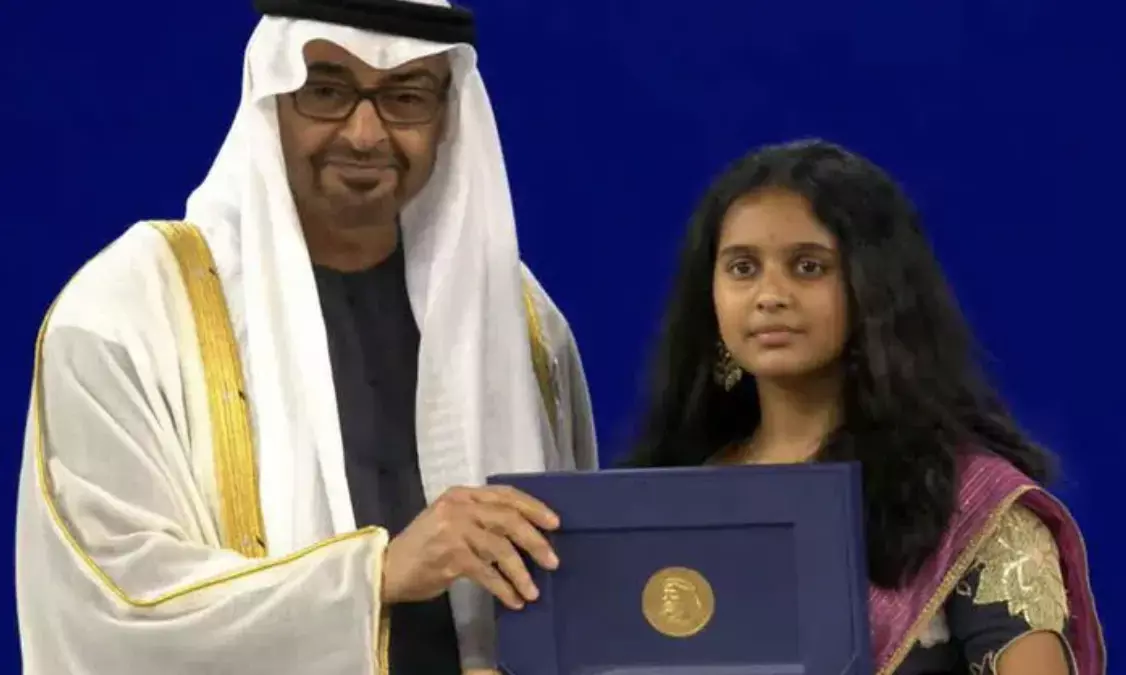 15-year-old Telugu NRI girl wins prestigious award for air quality innovation in UAE