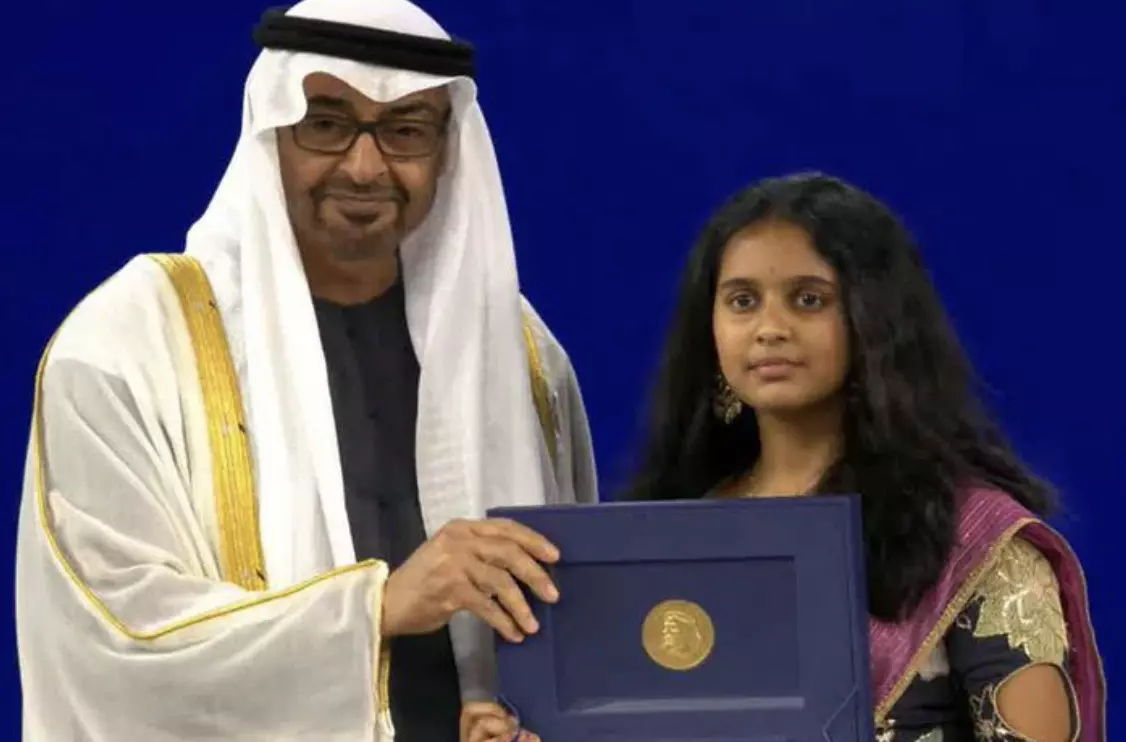 15-year-old Telugu NRI girl wins prestigious award for air quality innovation in UAE 15-year-old Telugu NRI girl wins prestigious award for air quality innovation in UAE