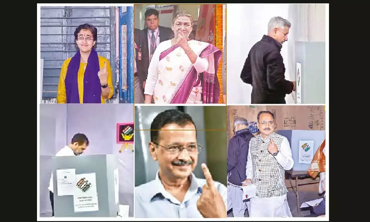 Delhi Records 57.70% Voter Turnout Till 5 Pm As Big Wigs Cast Their Vote