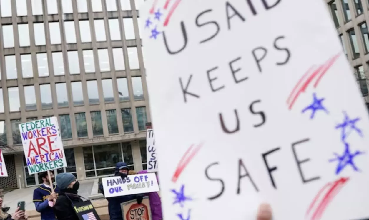 Protests erupt across U.S. against Trump, Musk, and USAID shutdown Protests erupt across U.S. against Trump, Musk, and USAID shutdown