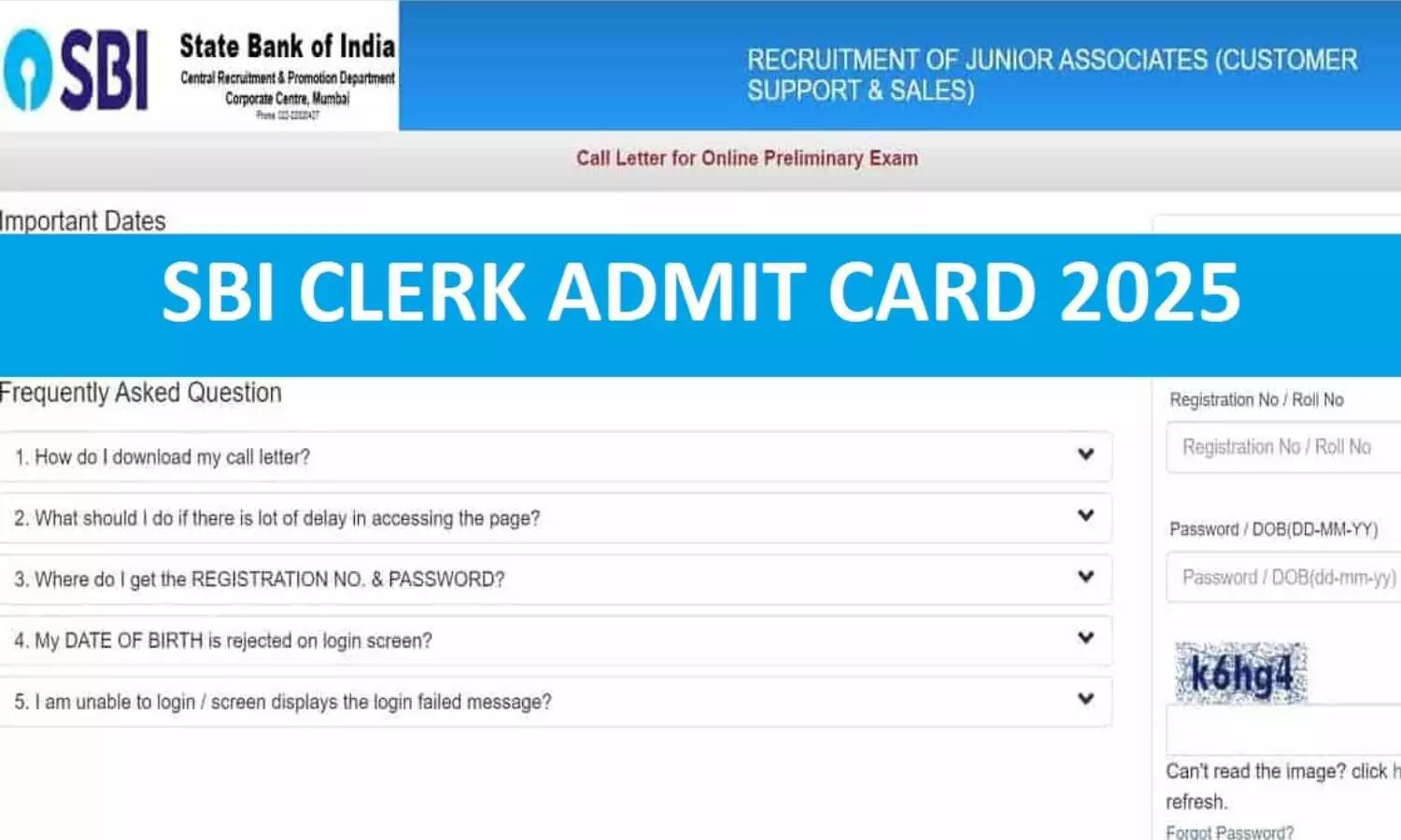 SBI Clerk Prelims Admit Card 2025 at sbi.co.in: JA Pre Exam Start From February 22, Check Steps to Download Hall Ticket Direct Link Here SBI Clerk Prelims Admit Card 2025 at sbi.co.in: JA Pre Exam Start From February 22, Check Steps to Download Hall Ticket Direct Link Here