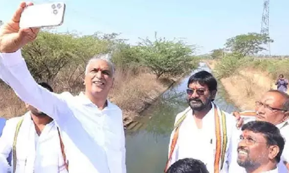 Harish Rao Expresses joy at Seeing Water in Ranganayaka Sagar Canal