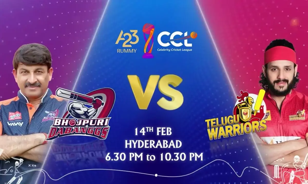 CCL 2025 LIVE: Bhojpuri Dabanggs vs Telugu Warriors—Live Score, Match Updates