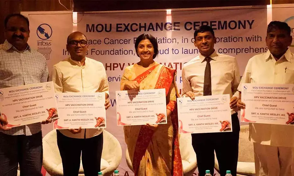Grace Cancer Foundation & Infosys Foundation MoU for HPV Vaccination Drive