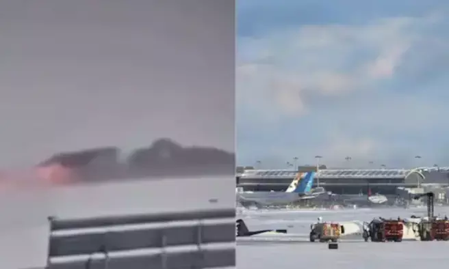 Delta Airlines plane crash-lands in Toronto amid fiery flip—passengers survive: WATCH VIDEO