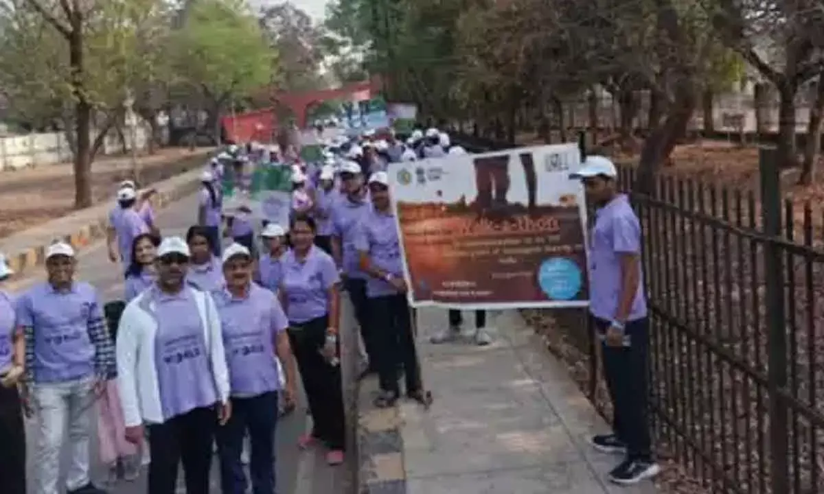 GSI Organises Walkathon To Sanjivaiah Park