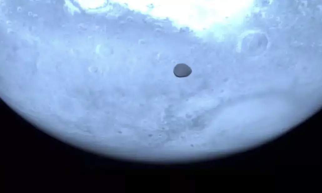 European Probe captures image of Deimos, Mars’ tidally locked 8-Mile-wide moon