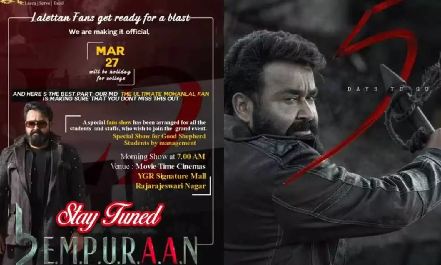 This College in Bengaluru Announces Holiday for’ L2: Empuraan Release’