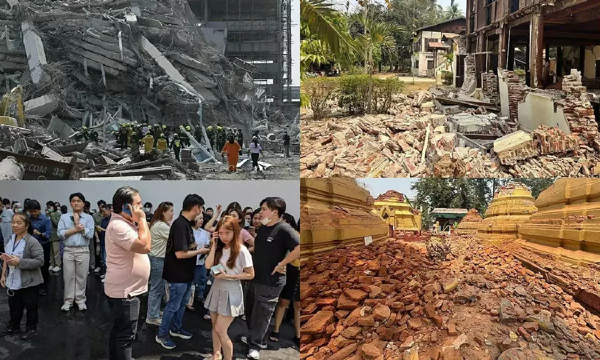 Myanmar Earthquake LIVE Updates: 7.7-Magnitude Quake Strikes, 4 Dead, Over 50 Trapped; Tremors Felt in Bangkok, Delhi