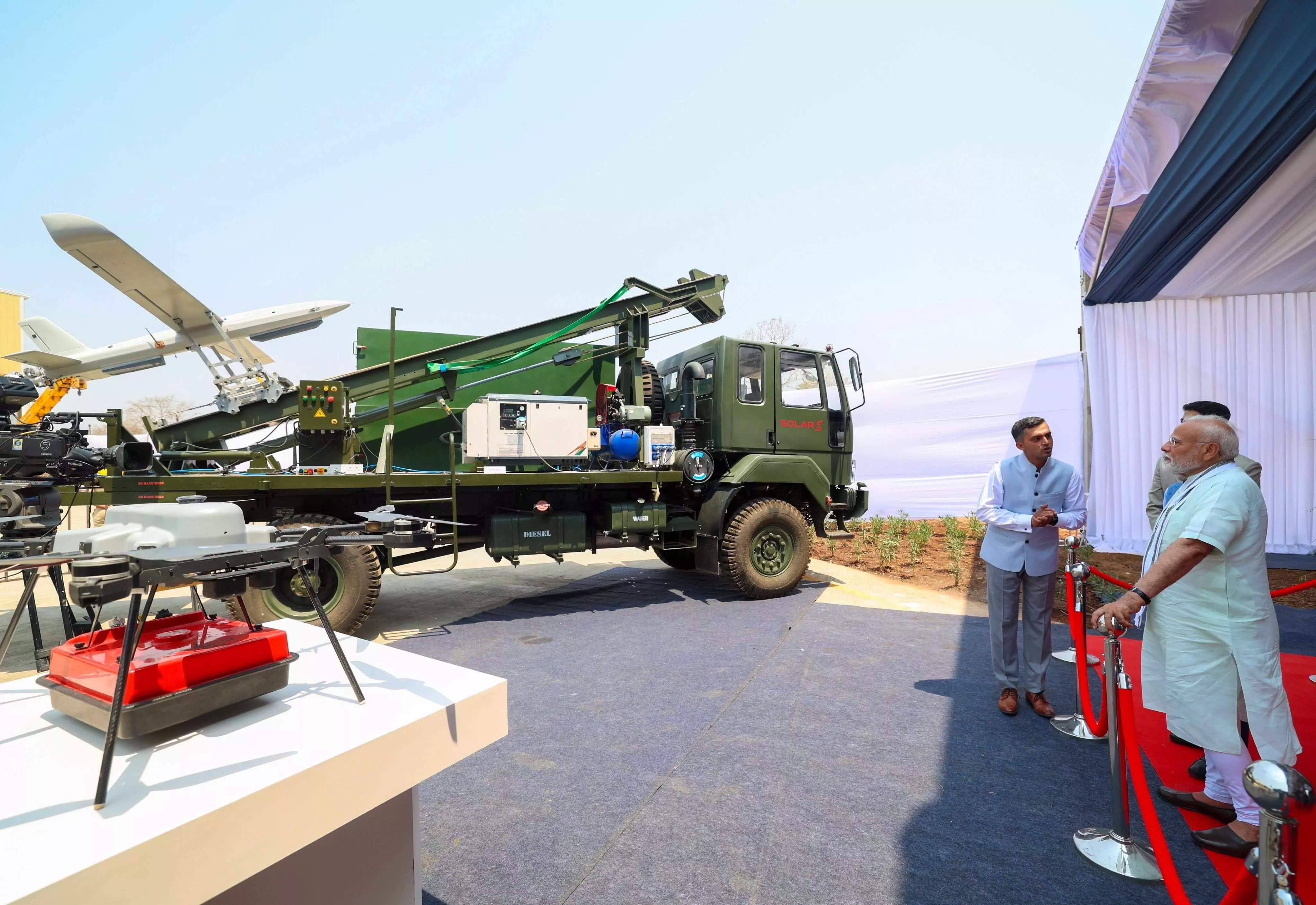 PM Modi inaugurates Solar Defence and Aerospaces Loitering Munition Test Range