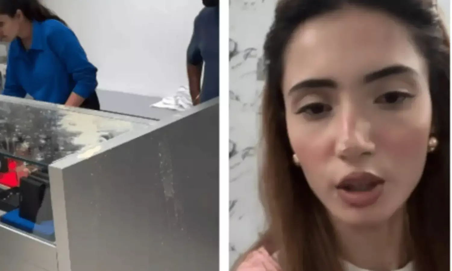 Hyderabad Influencer Throws Coffee at staff in Sarath City Mall