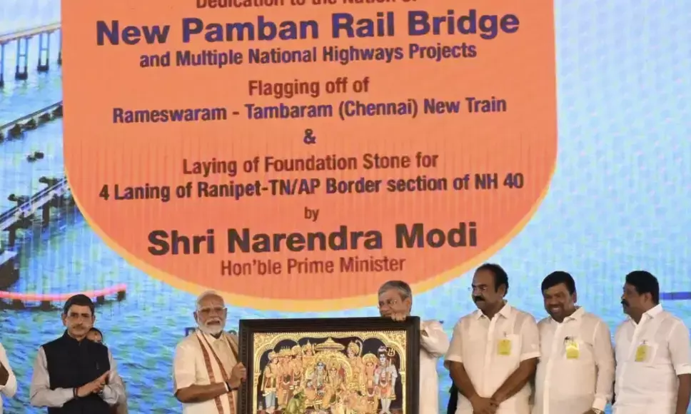 PM Modi inaugurates new Pamban Bridge, urges Tamil Nadu to promote Tamil in medical education