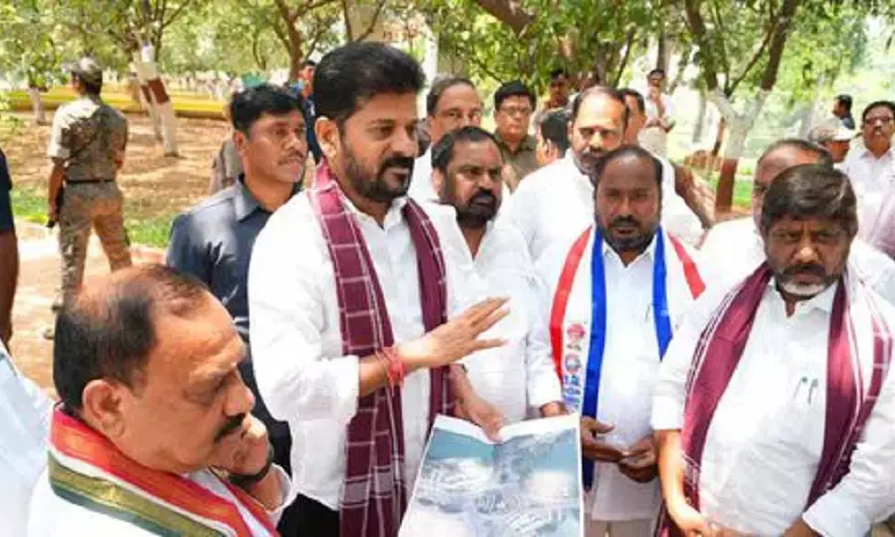 CM Revanth inspects site for installation of Phules statue