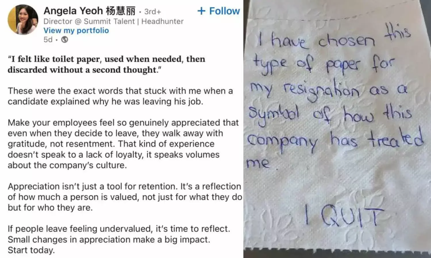 ‘I Felt Like Toilet Paper’: Singapore Employee’s Blunt Resignation Note Goes Viral on LinkedIn