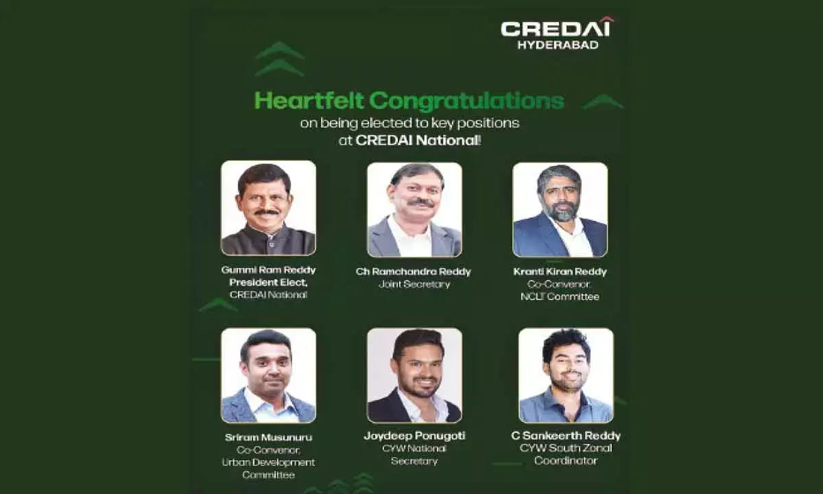 Credai Hyd Members Appointed In Key Roles In National Team