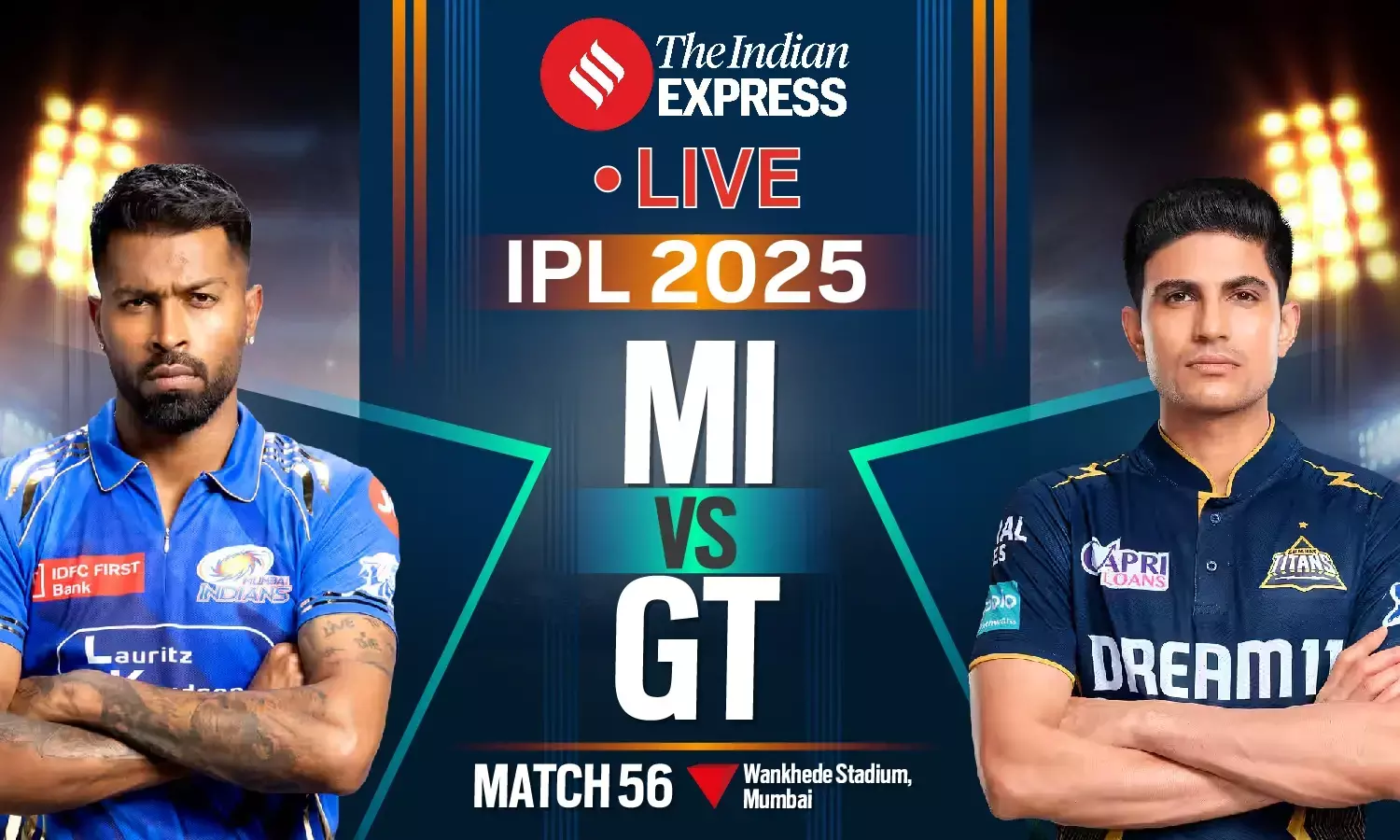 IPL 2025, MI vs GT Live Score: Sai Kishore Strikes as Hardik Falls, Mumbai 112/5 vs Gujarat