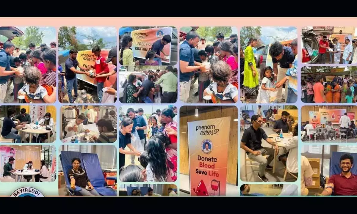Phenom Leads Blood And Food Donation Drives Across Hyderabad and Vizag