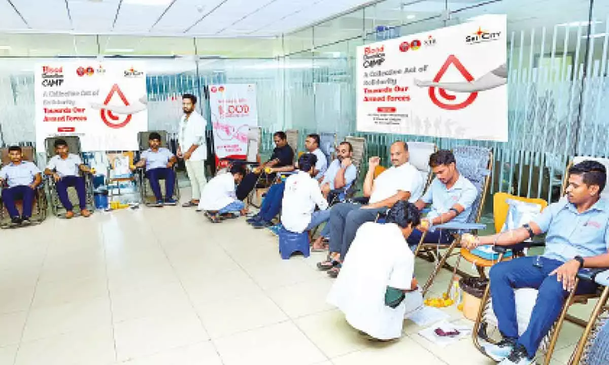 Sri City Hosts Blood Camp In Honour Of Armed Forces