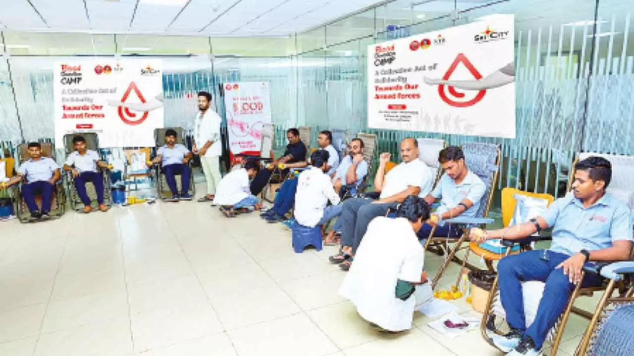 Sri City Hosts Blood Camp In Honour Of Armed Forces Sri City Hosts Blood Camp In Honour Of Armed Forces