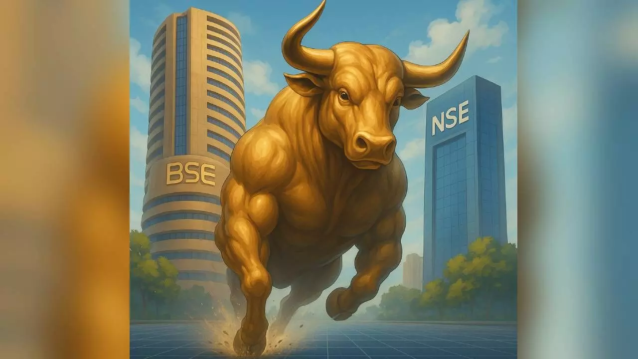 Bulls gallop on Dalal St on positive global cues Bulls gallop on Dalal St on positive global cues