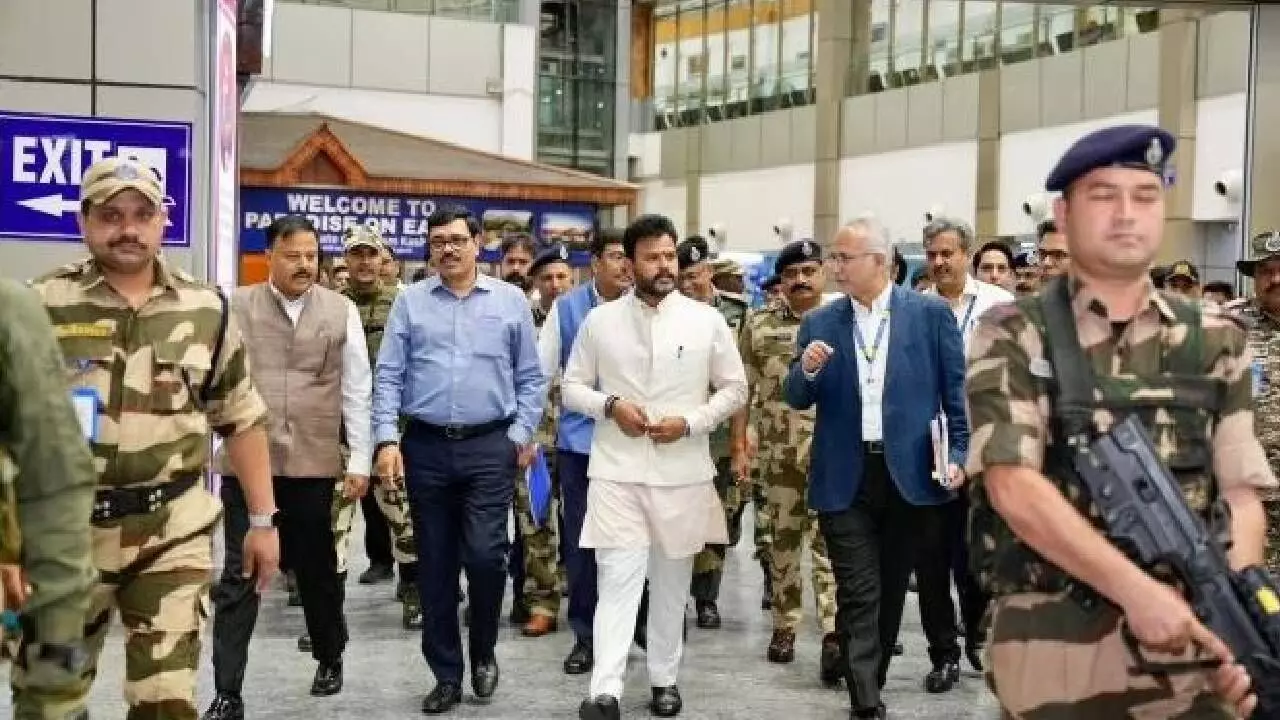 Civil Aviation Min Naidu visits J&K Civil Aviation Min Naidu visits J&K