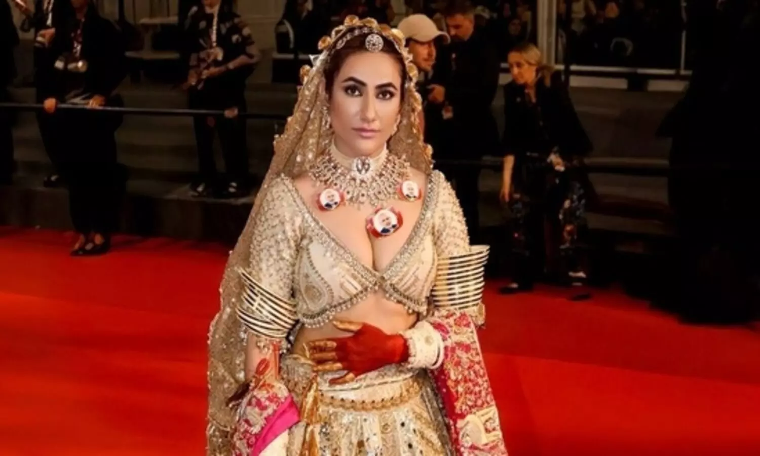 Ruchi Gujjar Wears Modi Pendant Necklace at Cannes Festival 2025 Ruchi Gujjar Wears Modi Pendant Necklace at Cannes Festival 2025