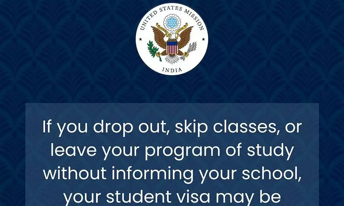 US Visa Warning for Indian Students: Skipping Classes or Dropping Out May Lead to Visa Revocation