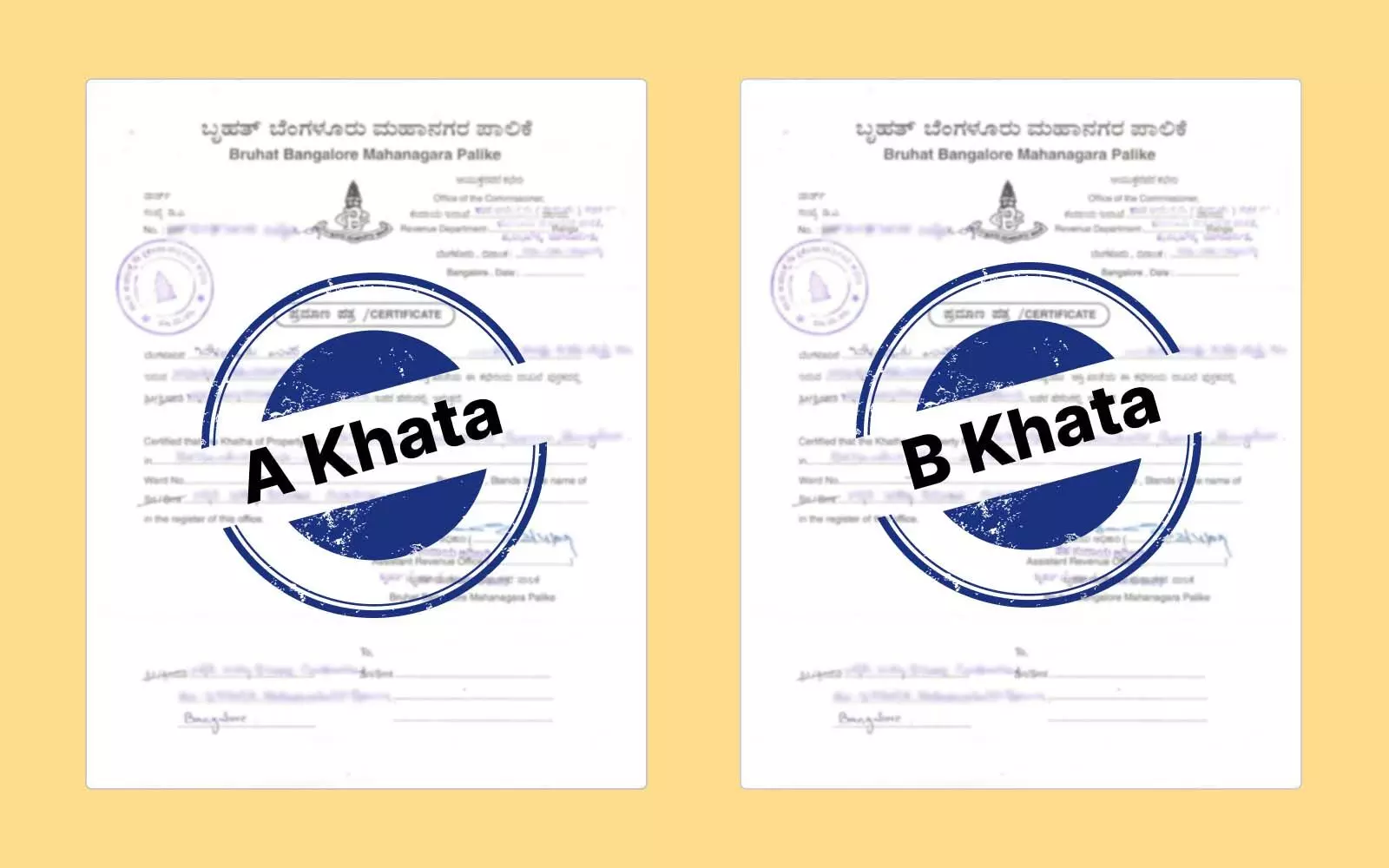 BBMP May Replace B Khata with A Khata for Unapproved Sites in Bengaluru BBMP May Replace B Khata with A Khata for Unapproved Sites in Bengaluru