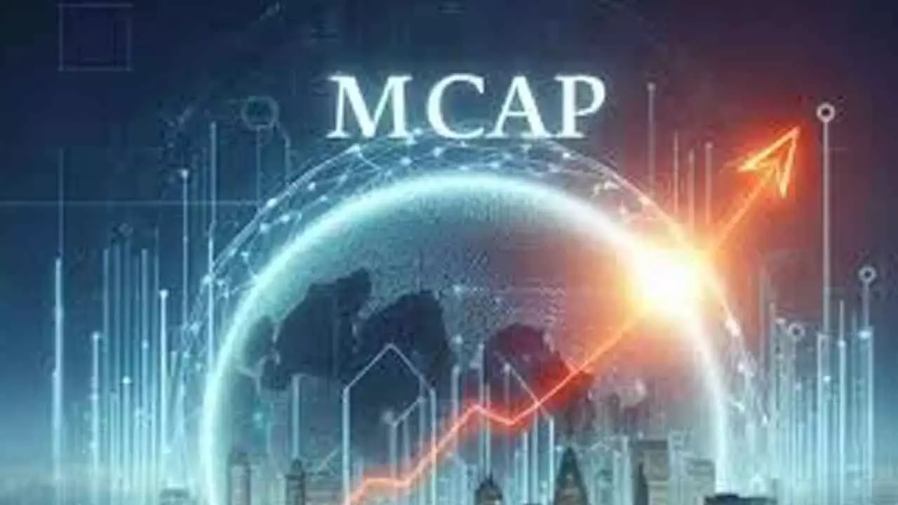 Mcap of top-9 most valued Cos up by Rs 1L cr Mcap of top-9 most valued Cos up by Rs 1L cr