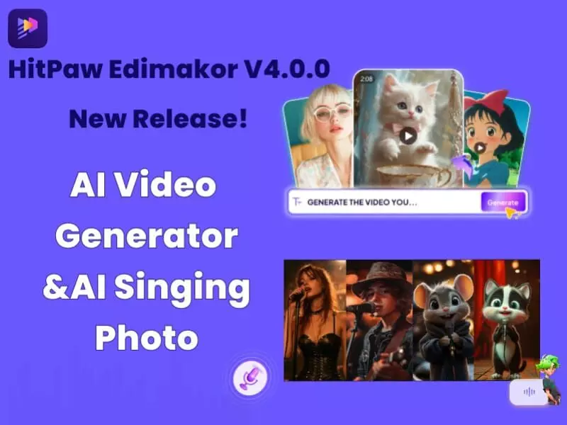 HitPaw Edimakor: AI Singing Avatars & Image-to-Video Redefine Creative Standards HitPaw Edimakor: AI Singing Avatars & Image-to-Video Redefine Creative Standards