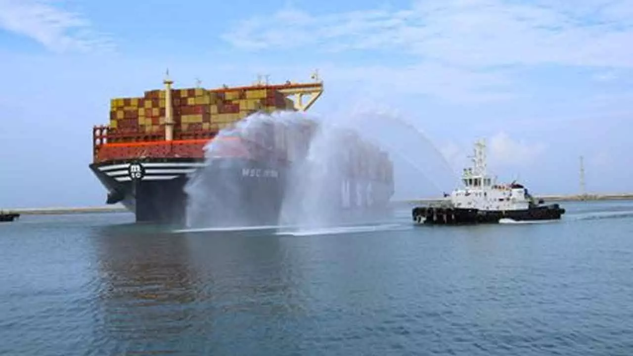 World’s Largest Container Ship Arrives At Adani Port World’s Largest Container Ship Arrives At Adani Port
