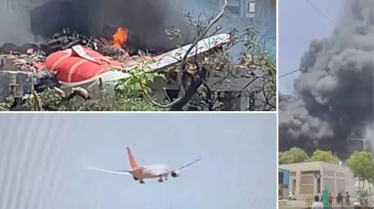 Air India Flight to London Crashes Near Ahmedabad, 242 Onboard; PM Modi Expresses Deep Grief Air India Flight to London Crashes Near Ahmedabad, 242 Onboard; PM Modi Expresses Deep Grief