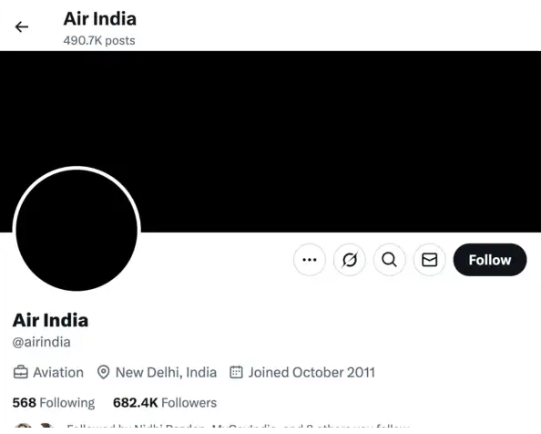 Air India Goes Dark on Social Media Following Ahmedabad Plane Crash