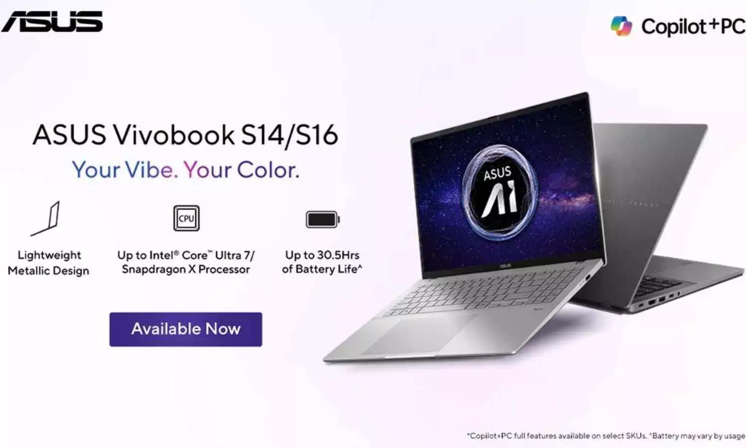 ASUS Launches Four New Vivobook S Series Laptops in India with AI, OLED Displays