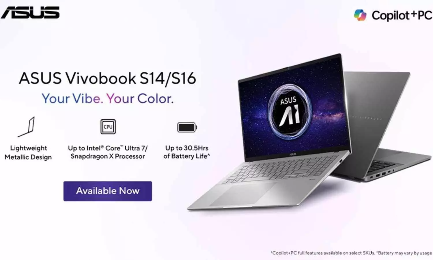 ASUS Launches Four New Vivobook S Series Laptops in India with AI, OLED Displays ASUS Launches Four New Vivobook S Series Laptops in India with AI, OLED Displays