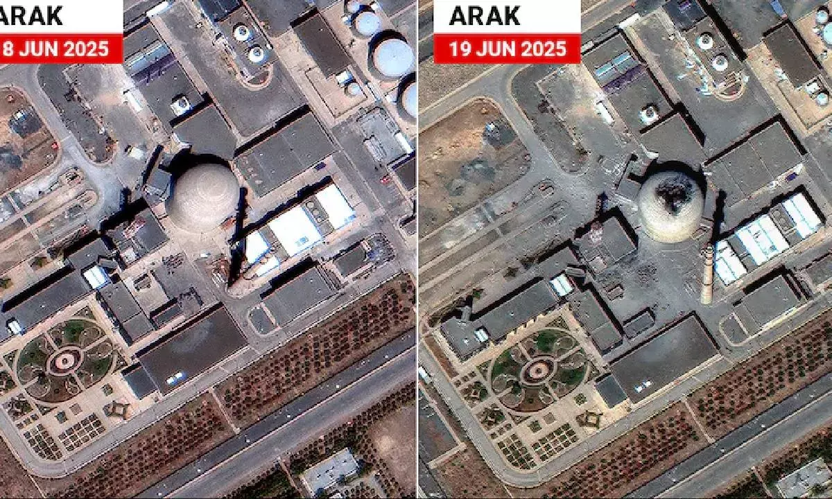 “Satellite Images Show Massive Damage to Iran’s Arak Nuclear Facility After Israeli Airstrikes”
