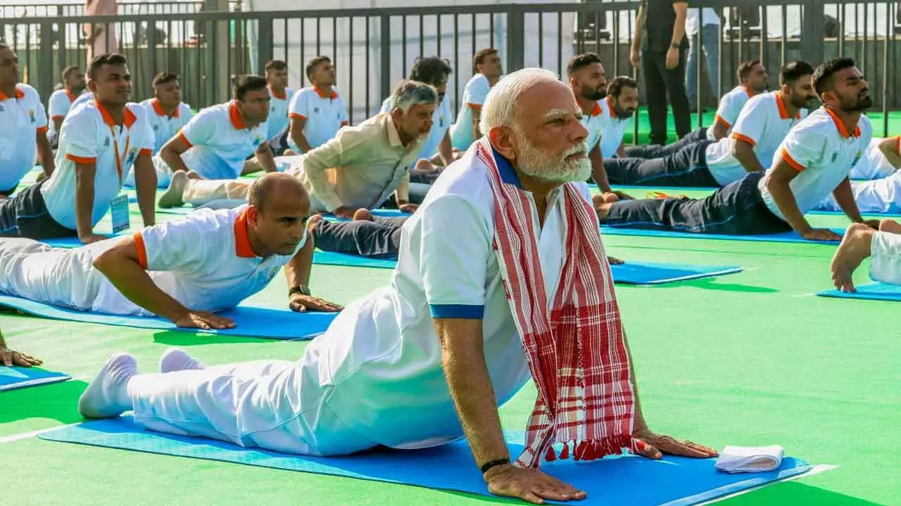 Yoga is for everyone, beyond boundaries: PM Yoga is for everyone, beyond boundaries: PM