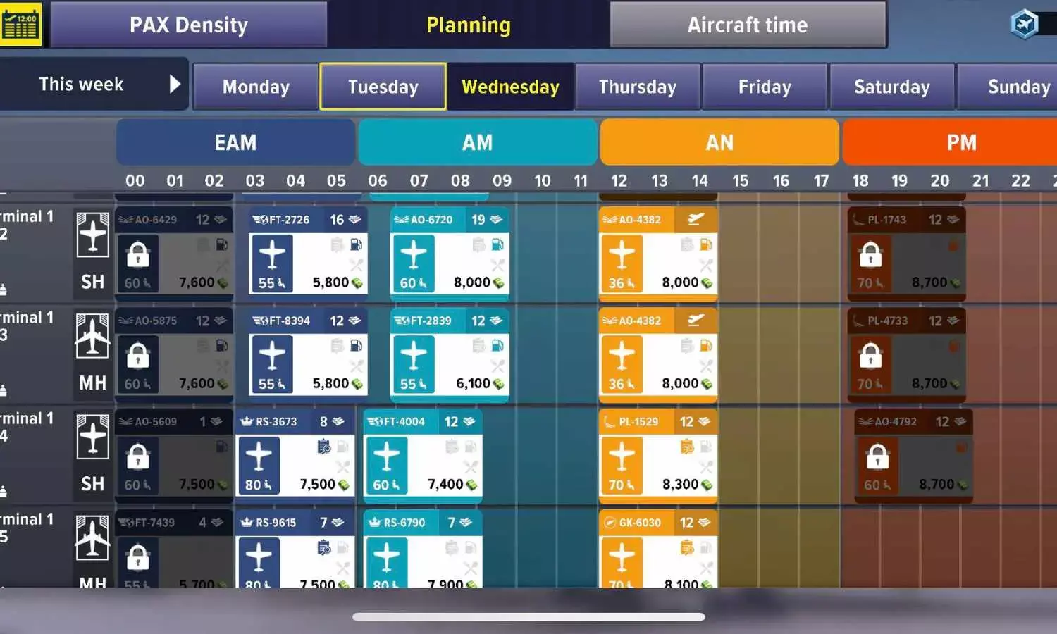 Airport Planning Teams can Fill the Gaps of Flight Schedules