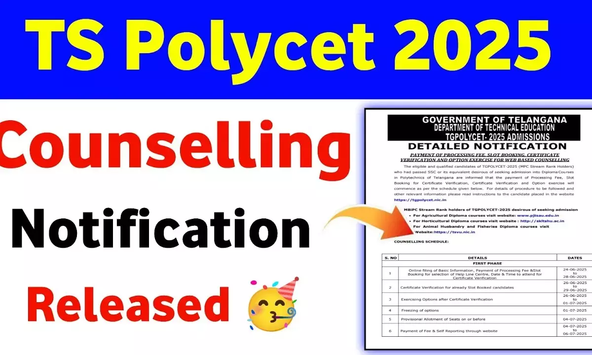 TS POLYCET Counselling 2025 Begins Today for Phase 1: Register at tgpolycetd.nic.in Before June 28