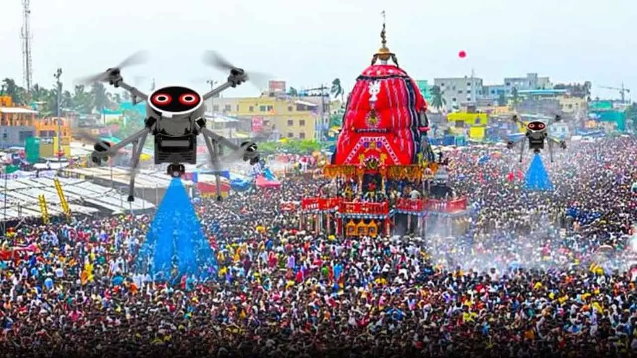 Drones and AI Guarding Divinity: Odisha Police Revolutionizes Rath Yatra Security Drones and AI Guarding Divinity: Odisha Police Revolutionizes Rath Yatra Security