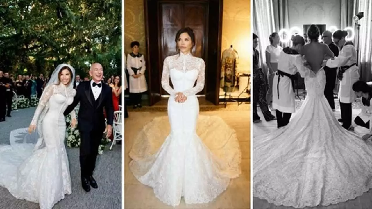 A Venetian Dream: Lauren Sanchez Wows in Custom Dolce & Gabbana for Lavish Bezos Wedding A Venetian Dream: Lauren Sanchez Wows in Custom Dolce & Gabbana for Lavish Bezos Wedding
