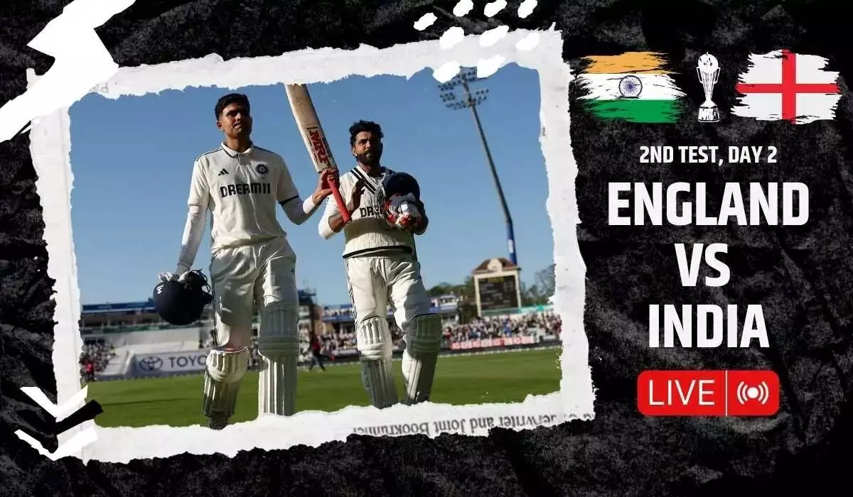 India vs England 2nd Test Day 2 Highlights: Gill-Jadeja Century Stand Puts India in Command