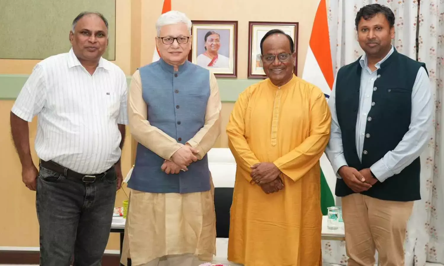 Junicorns from Four States Meet Hon’ble Governor Shri Jishnu Dev Varma to Showcase Youth Innovation Movement