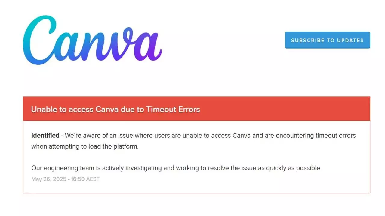 Canva Down Again: Users Face Issues Accessing Design App for Photo, Video Editing on July 8 Canva Down Again: Users Face Issues Accessing Design App for Photo, Video Editing on July 8