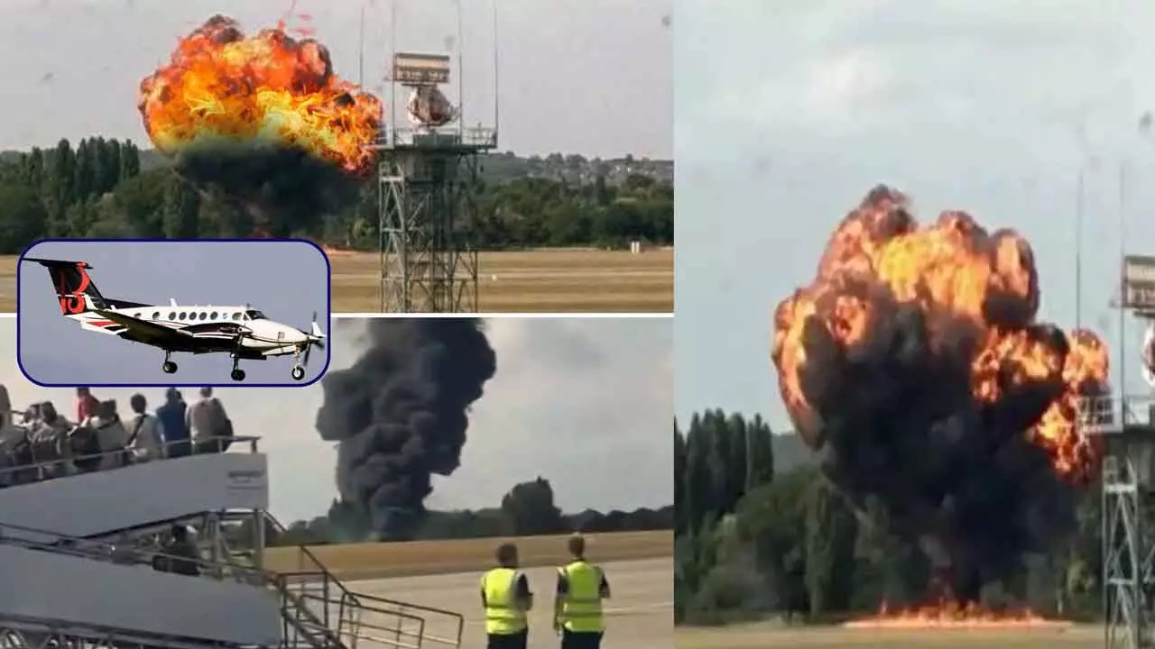 Horrific Fiery Crash: Medical Plane Plummets After London Takeoff, Airport Shuts Down Horrific Fiery Crash: Medical Plane Plummets After London Takeoff, Airport Shuts Down
