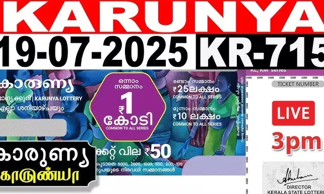 Kerala Lottery Result Today: Karunya KR-715 Winners (July 19, 2025)