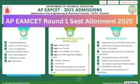 AP EAMCET 2025 Seat Allotment Result Released for Round 1: Check at eapcet-sche.aptonline.in