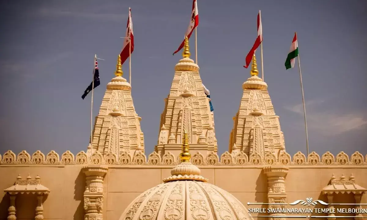 Melbourne’s Shree Swaminarayan Temple Defaced with Racist Graffiti, Police Investigate