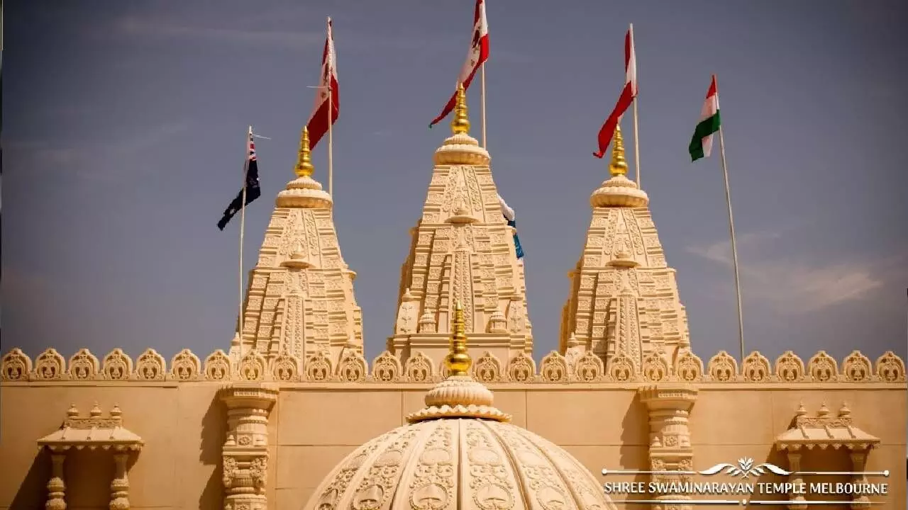 Melbourne’s Shree Swaminarayan Temple Defaced with Racist Graffiti, Police Investigate