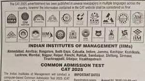 CAT 2025 Notification Released at iimcat.ac.in: Key Dates, Registration Process, and Details